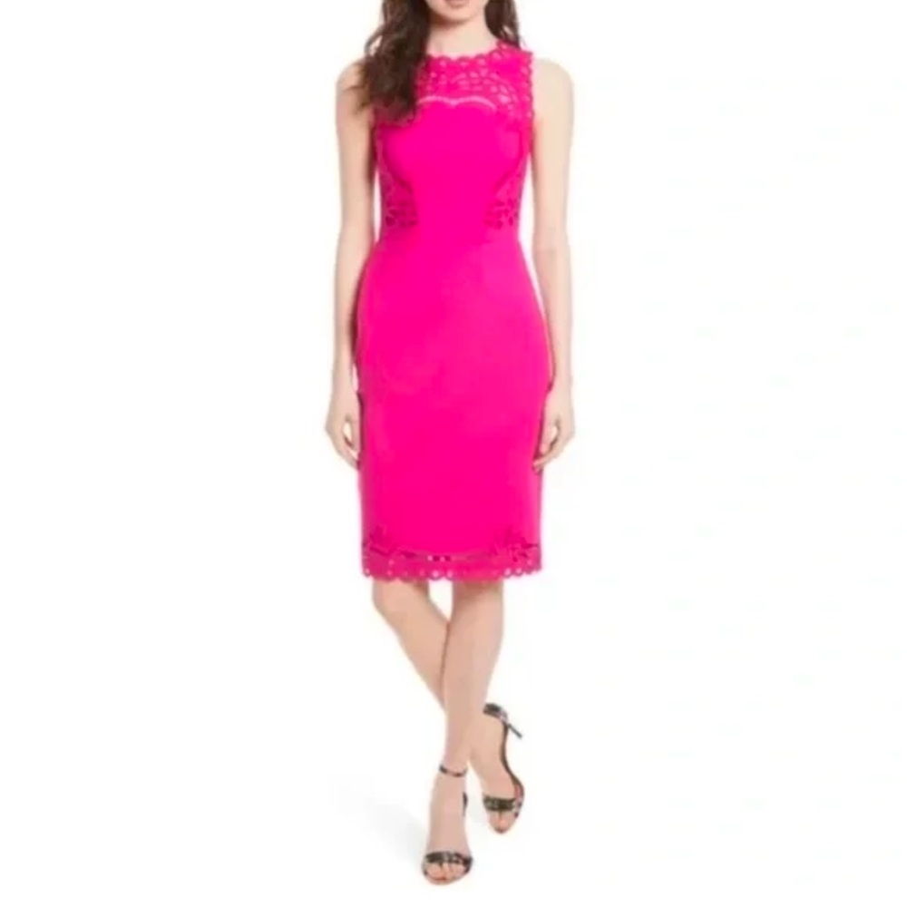 Ted Baker London Verita Cutout Fuchsia Dress Ted Baker Sz 1
